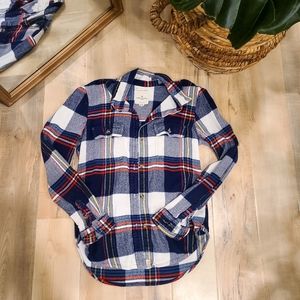 Women's American Eagle Plaid Flannel Top - Size S